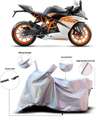 ANTHUB Waterproof Two Wheeler Cover for KTM(RC 200, Silver)