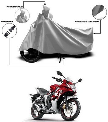 ANTHUB Waterproof Two Wheeler Cover for Suzuki(Gixxer SF, Silver)