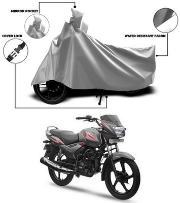 ANTHUB Waterproof Two Wheeler Cover for TVS(Star City Plus, Silver)