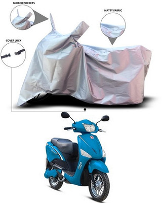 ANTHUB Waterproof Two Wheeler Cover for Hero(Electric Optima, Silver)