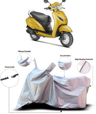 ANTHUB Waterproof Two Wheeler Cover for Honda(Activa 5G, Silver)