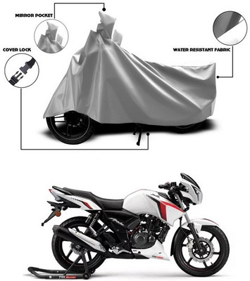 SEBONGO Waterproof Two Wheeler Cover for TVS(Apache RTR 160 4V, Silver)