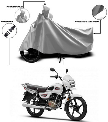 ANTHUB Waterproof Two Wheeler Cover for TVS(Radeon, Silver)
