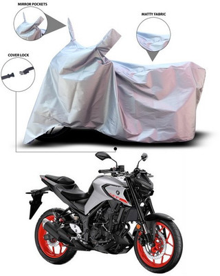ANTHUB Waterproof Two Wheeler Cover for Yamaha(MT 9, Silver)