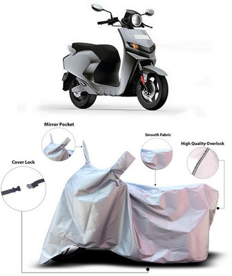 ANTHUB Waterproof Two Wheeler Cover for 22Motors(Flow, Silver)
