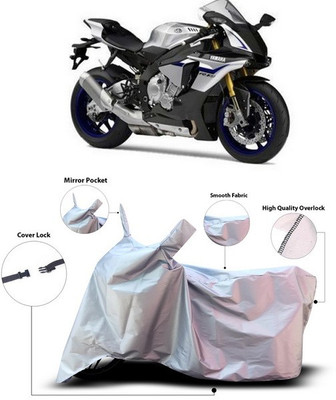 ANTHUB Waterproof Two Wheeler Cover for Yamaha(YZF R1M, Silver)