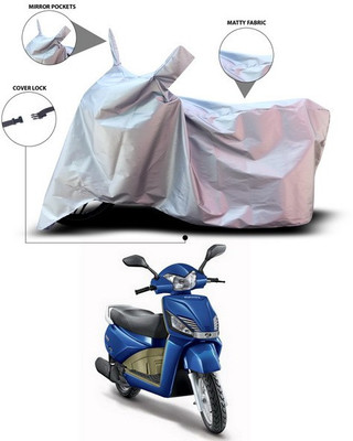SEBONGO Waterproof Two Wheeler Cover for Mahindra(Gusto, Silver)