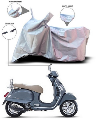 SEBONGO Waterproof Two Wheeler Cover for Vespa(Vespa, Silver)
