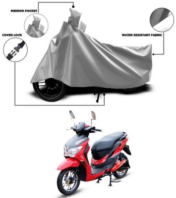 SEBONGO Waterproof Two Wheeler Cover for Hero(Electric, Silver)