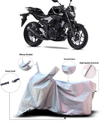 ANTHUB Waterproof Two Wheeler Cover for Yamaha(MT 9, Silver)
