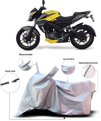 ANTHUB Two Wheeler Cover for Bajaj(Pulsar 200 NS DTS-i, Silver)