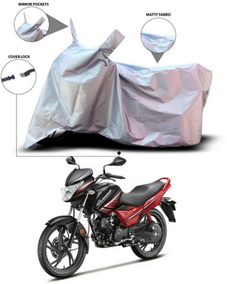 ANTHUB Waterproof Two Wheeler Cover for Hero(Glamour, Silver)