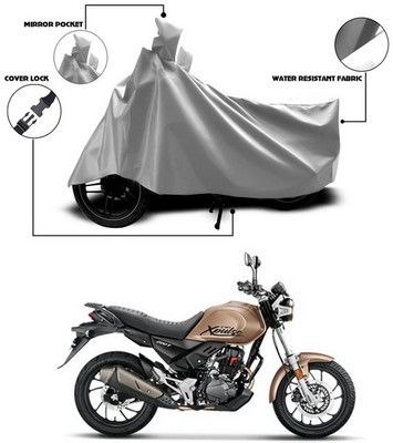 SEBONGO Waterproof Two Wheeler Cover for Hero(Xpulse 200T, Silver)