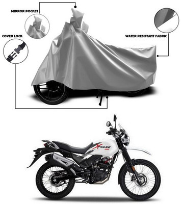 SEBONGO Waterproof Two Wheeler Cover for Hero(Xpulse 200T, Silver)