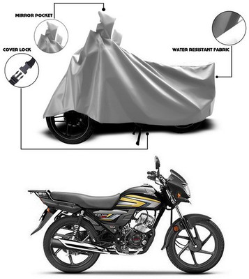 ANTHUB Waterproof Two Wheeler Cover for Honda(CD 110 Dream, Silver)