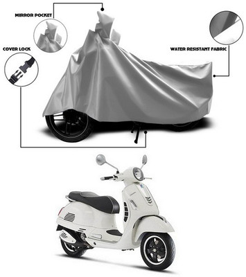 ANTHUB Waterproof Two Wheeler Cover for Vespa(Vespa, Silver)