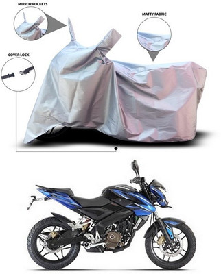 ANTHUB Waterproof Two Wheeler Cover for Bajaj(Pulsar 200 NS DTS-i, Silver)