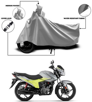ANTHUB Waterproof Two Wheeler Cover for Hero(Glamour, Silver)
