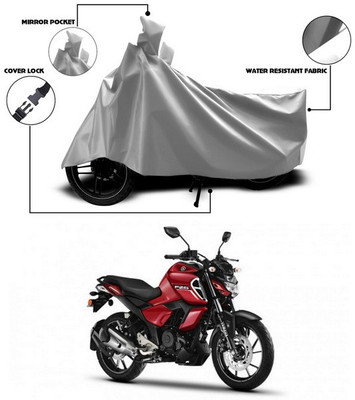 ANTHUB Waterproof Two Wheeler Cover for Yamaha(FZ S V3.0 FI, Silver)