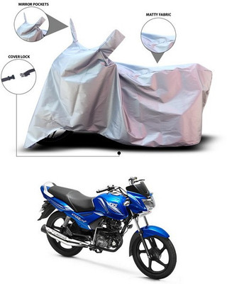 ANTHUB Waterproof Two Wheeler Cover for TVS(Star City, Silver)