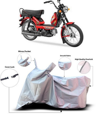 ANTHUB Waterproof Two Wheeler Cover for TVS(Heavy Duty Super XL, Silver)