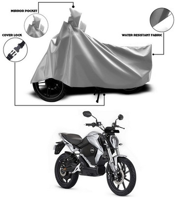 SEBONGO Waterproof Two Wheeler Cover for Revolt(RV 300, Silver)