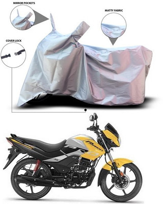 SEBONGO Waterproof Two Wheeler Cover for Hero(Passion Pro i3S, Silver)