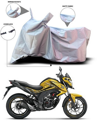 ANTHUB Waterproof Two Wheeler Cover for Honda(CB Hornet 160, Silver)