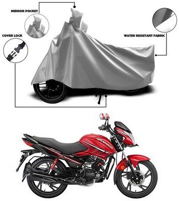 SEBONGO Waterproof Two Wheeler Cover for Hero(Glamour i3s, Silver)