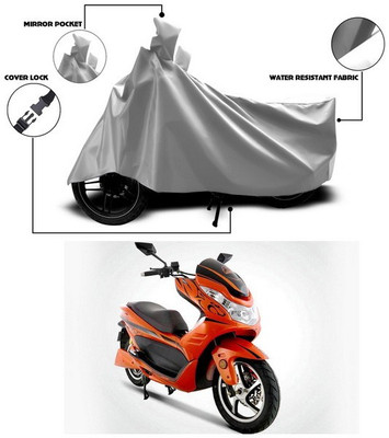 SEBONGO Waterproof Two Wheeler Cover for Okinawa(Silver)