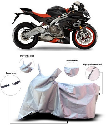 ANTHUB Waterproof Two Wheeler Cover for Aprilia(Silver)