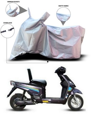 SEBONGO Waterproof Two Wheeler Cover for Hero(Electric NYX, Silver)