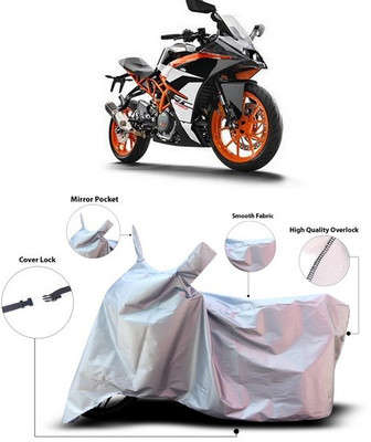 ANTHUB Waterproof Two Wheeler Cover for KTM(RC 390, Silver)