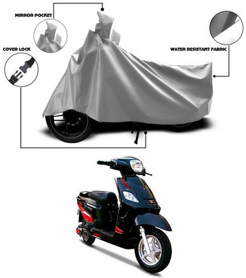 ANTHUB Waterproof Two Wheeler Cover for Hero(Electric NYX, Silver)