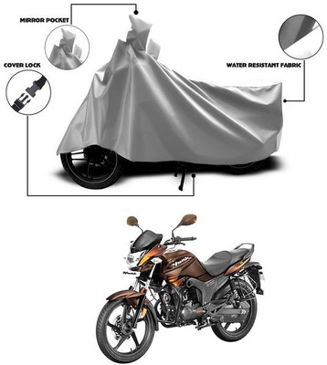 ANTHUB Waterproof Two Wheeler Cover for Hero(Hunk, Silver)