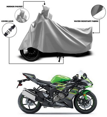 ANTHUB Waterproof Two Wheeler Cover for Kawasaki(Ninja, Silver)