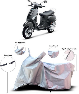 ANTHUB Waterproof Two Wheeler Cover for Vespa(Vespa VXL 125, Silver)