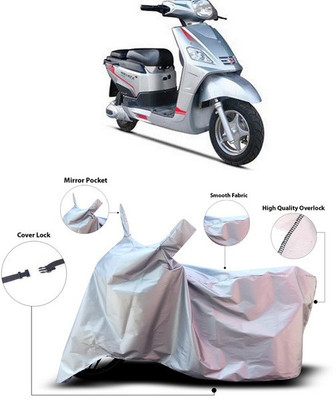 ANTHUB Waterproof Two Wheeler Cover for Hero(Electric NYX, Silver)