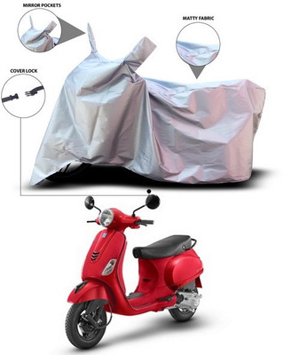 ANTHUB Waterproof Two Wheeler Cover for Vespa(Vespa, Silver)