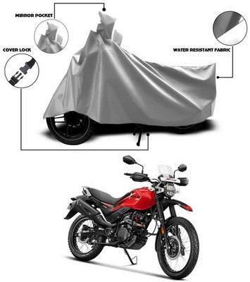 SEBONGO Waterproof Two Wheeler Cover for Hero(Xpulse 200T, Silver)