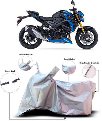 ANTHUB Waterproof Two Wheeler Cover for Suzuki(GSX-S750, Silver)