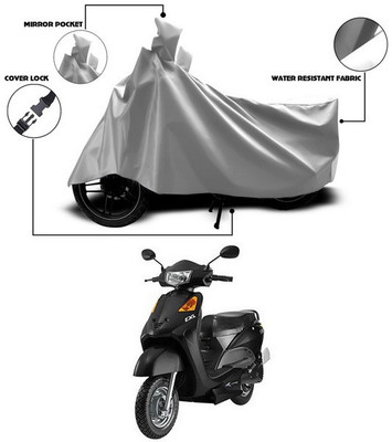 SEBONGO Waterproof Two Wheeler Cover for Indus(Yo EXL, Silver)
