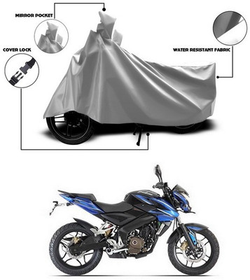 ANTHUB Waterproof Two Wheeler Cover for Bajaj(Pulsar 200 NS DTS-i, Silver)