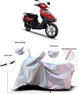 ANTHUB Waterproof Two Wheeler Cover for Hero(Electric Flash, Silver)