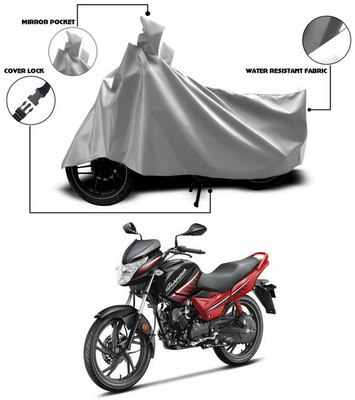 ANTHUB Waterproof Two Wheeler Cover for Hero(Glamour, Silver)