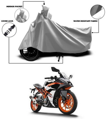 ANTHUB Waterproof Two Wheeler Cover for KTM(RC 390, Silver)