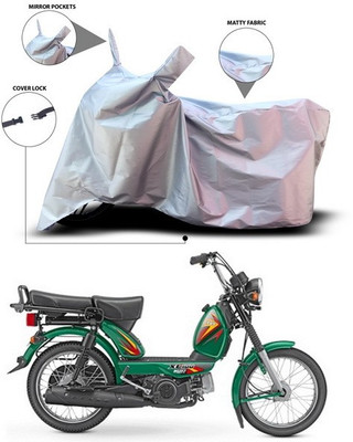 SEBONGO Waterproof Two Wheeler Cover for TVS(Heavy Duty Super XL, Silver)