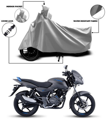 ANTHUB Waterproof Two Wheeler Cover for Bajaj(Pulsar 125, Silver)