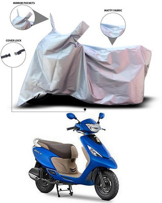 ANTHUB Waterproof Two Wheeler Cover for TVS(Scooty Zest 110, Silver)