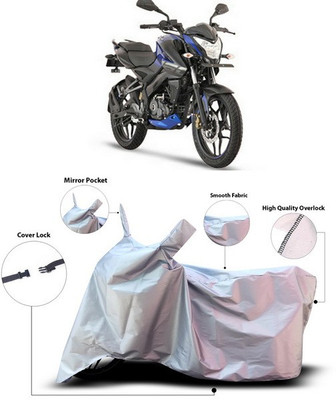 ANTHUB Waterproof Two Wheeler Cover for Bajaj(Pulsar 125, Silver)